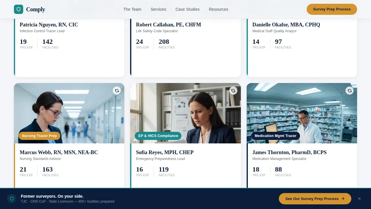 Authoritative Compliance Survey | Free Website Template | Rocket