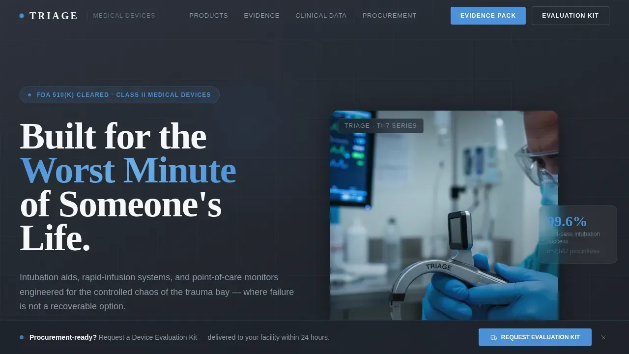 Clinical Device Landing Page