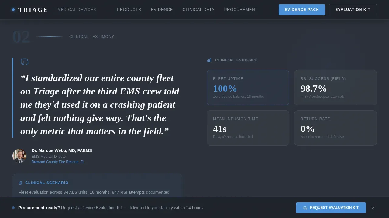 Clinical Device Landing Page