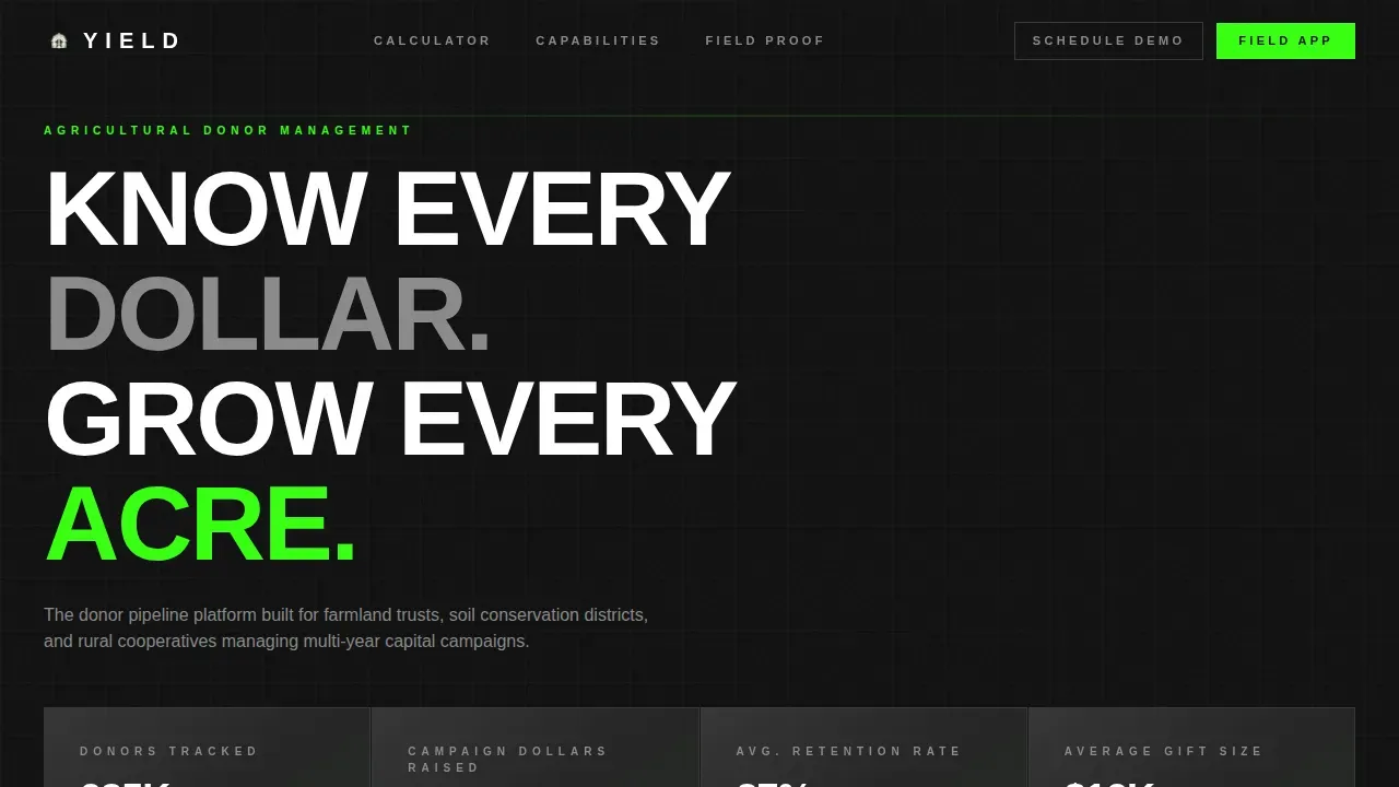 Minimalist Agriculture Funding Landing Page Template