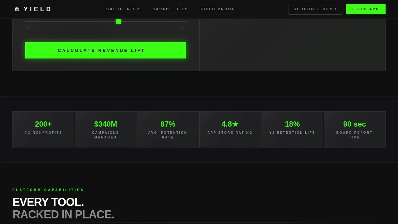 Minimalist Agriculture Funding Landing Page Template