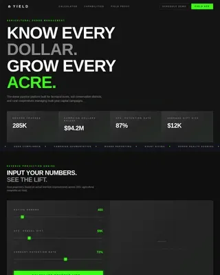 Minimalist Agriculture Funding Landing Page Template