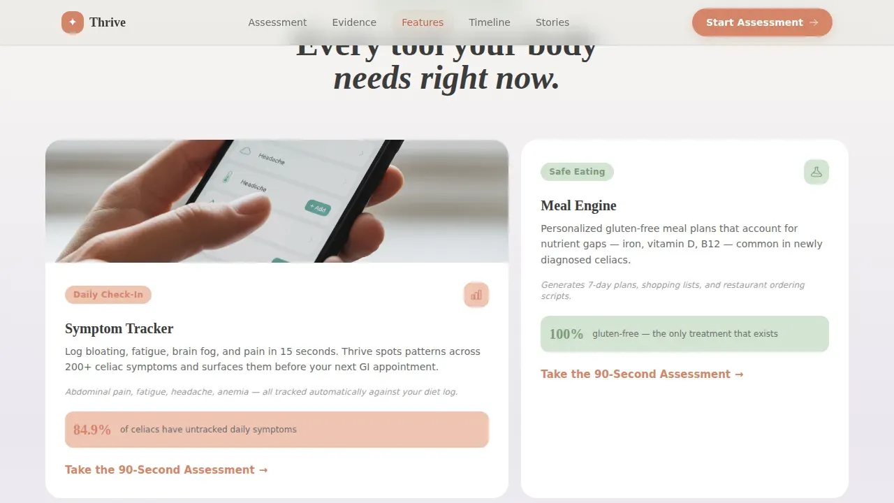 Guided Celiac Wellness Landing Page Template