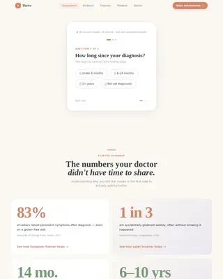 Guided Celiac Wellness Landing Page Template