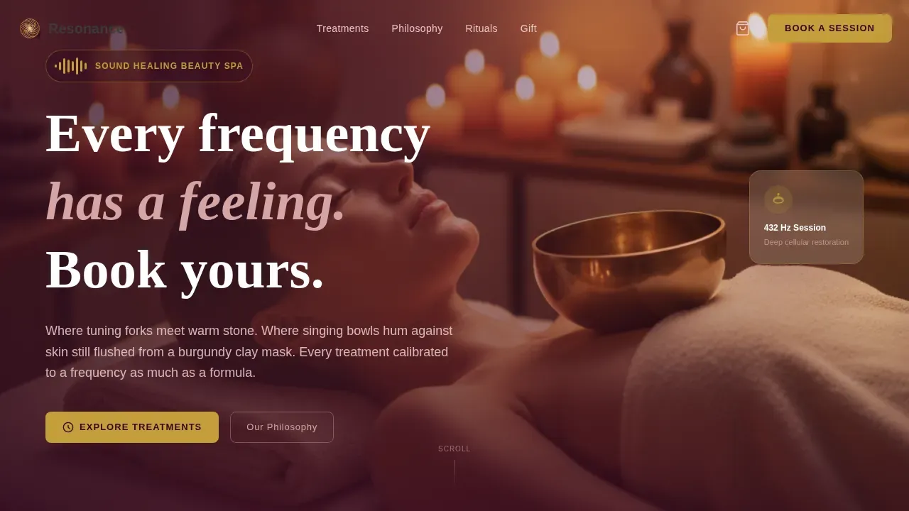 Wellness & Holistic Beauty Booking Website Template