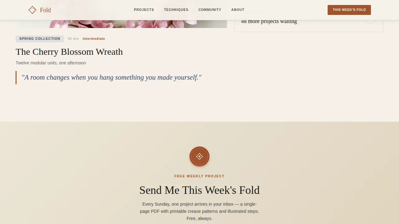 Premium Origami Blog | Free Website Template | Rocket
