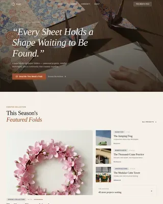 Premium Origami Blog | Free Website Template | Rocket