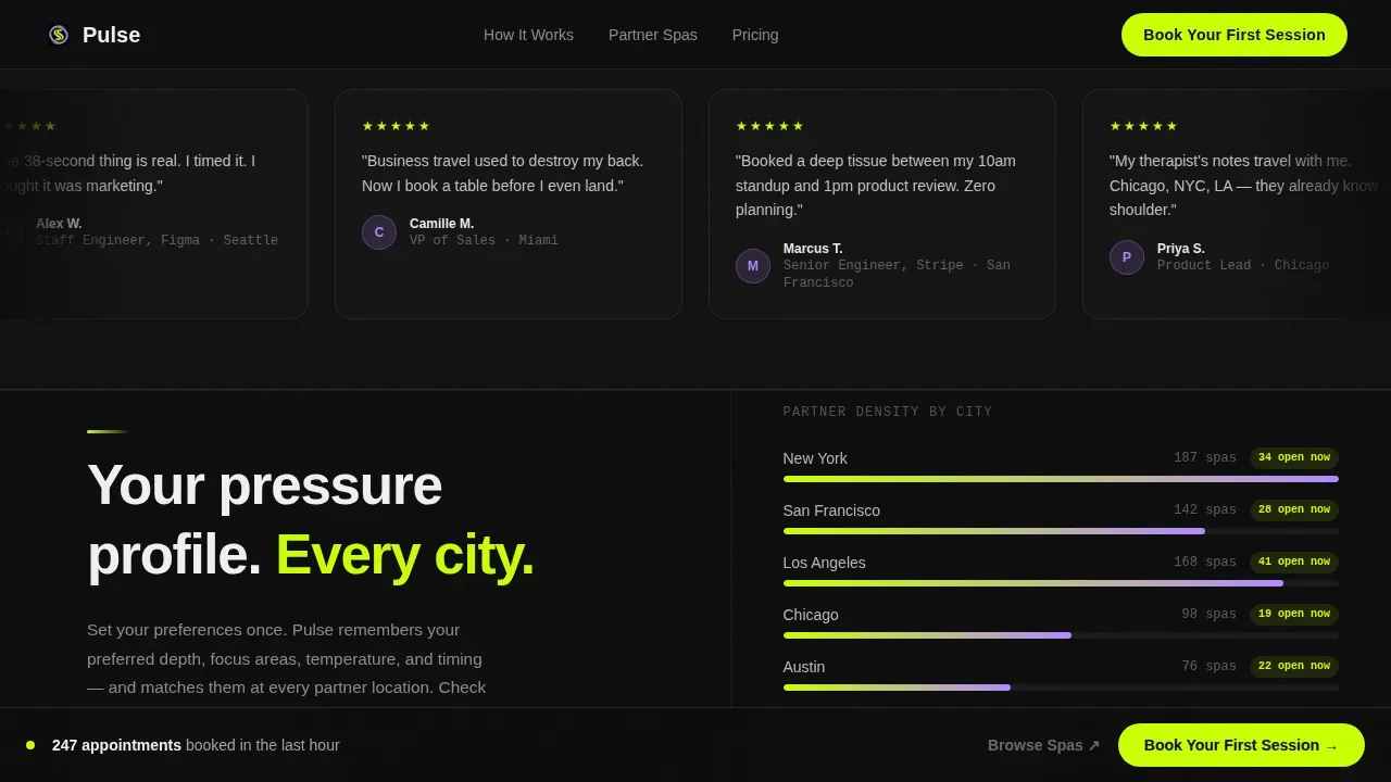 Dynamic Spa Wellness Landing Page Template