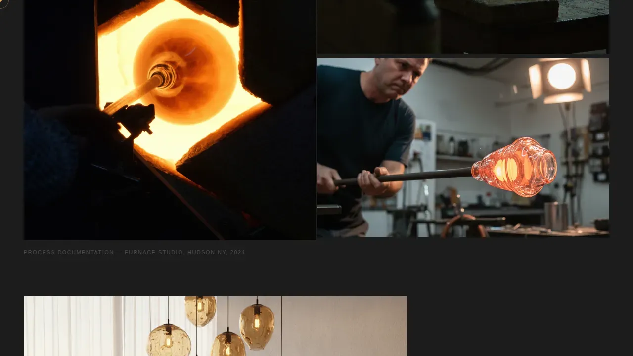Atelier Glass Blowing Landing Page Template