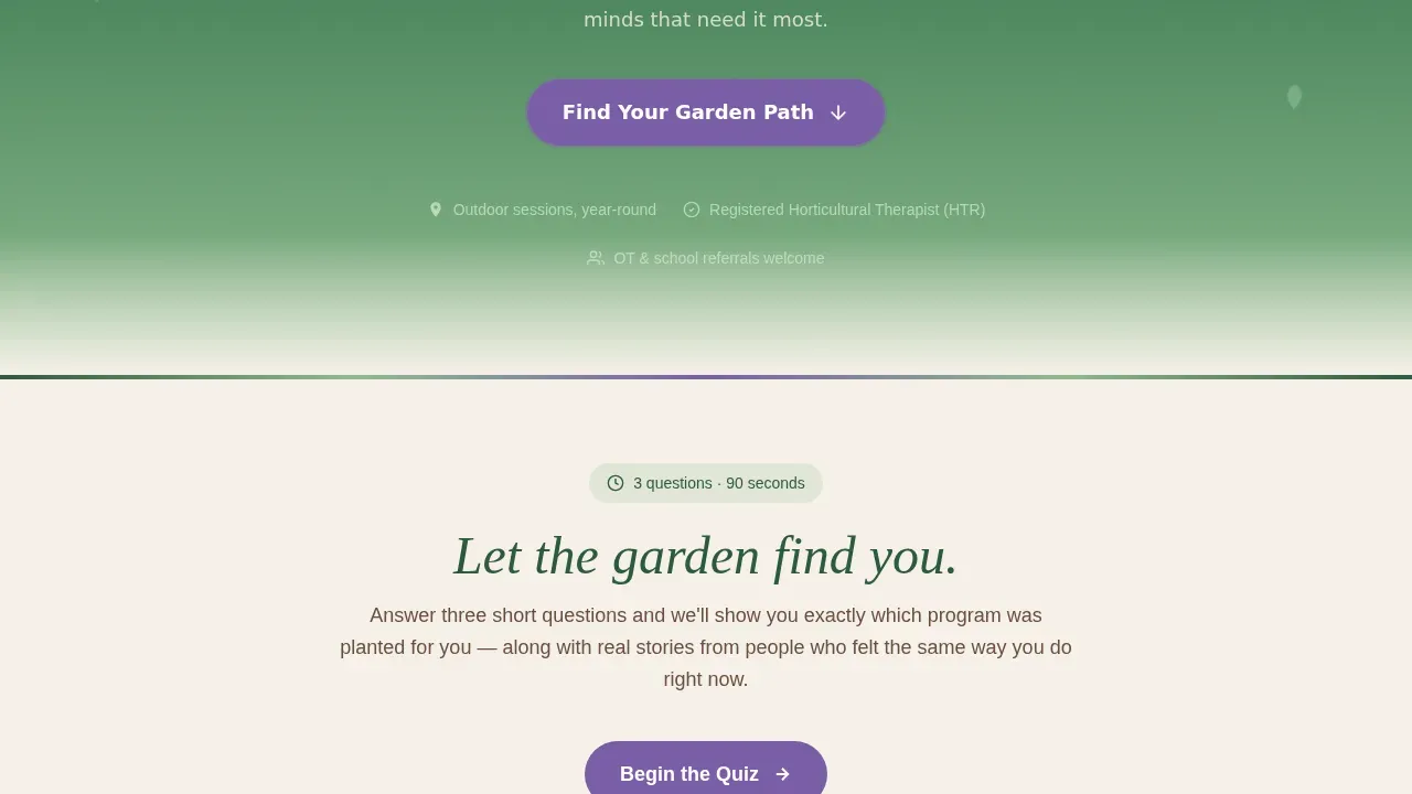 Wellness Modalities Booking Website Template