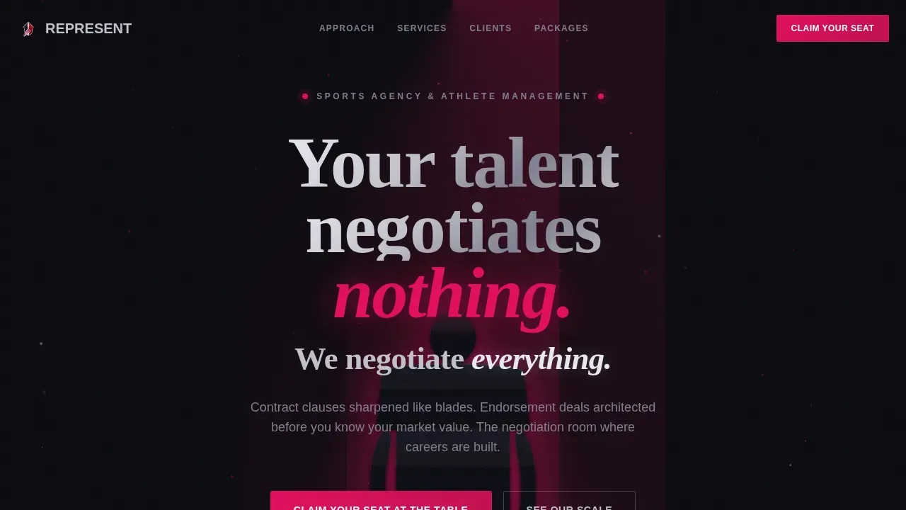 Talent & Artist Management Booking Website Template
