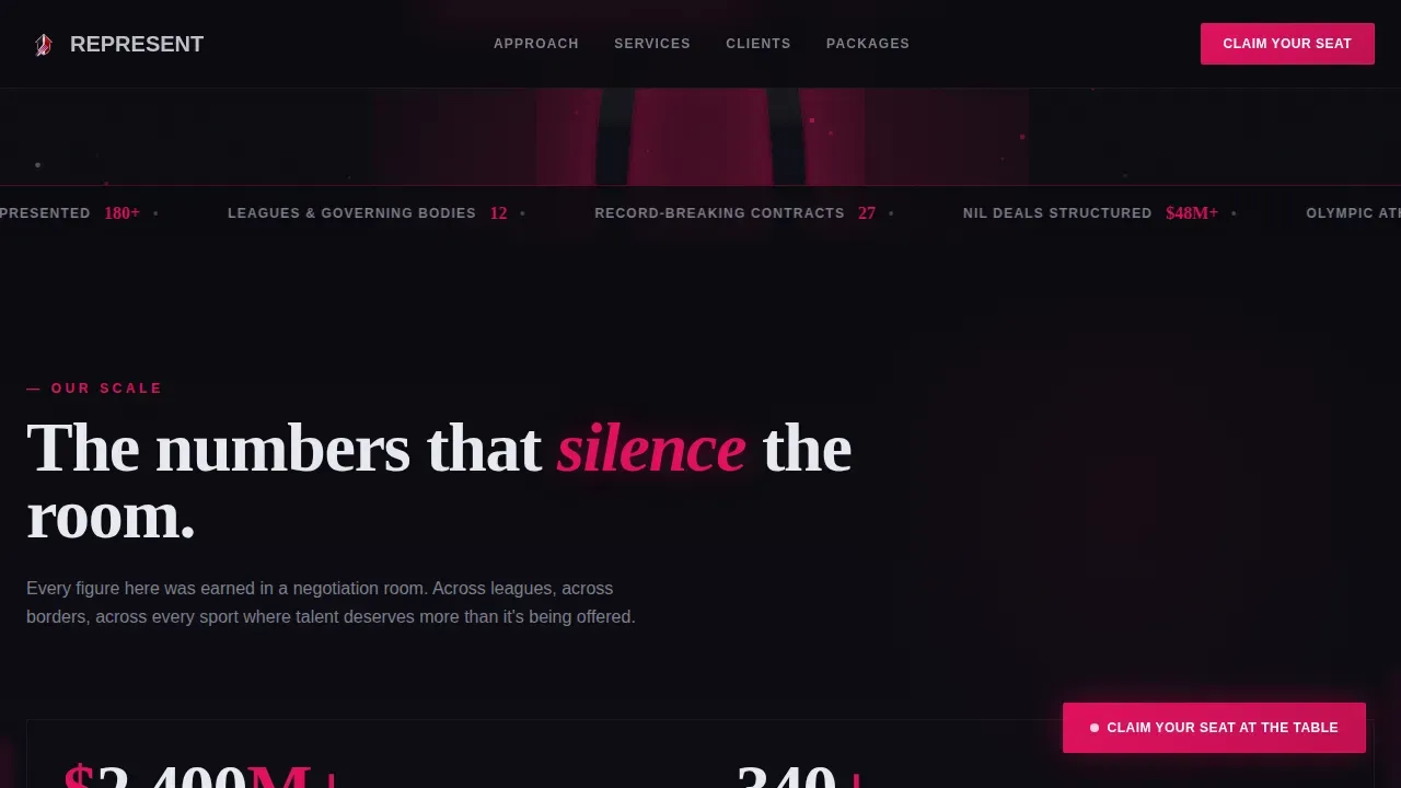 Talent & Artist Management Booking Website Template