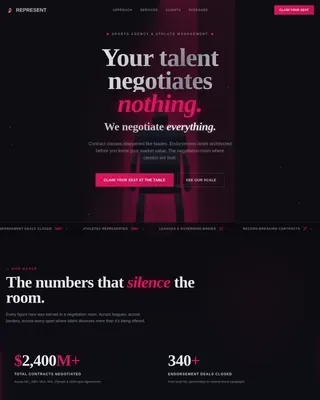 Talent & Artist Management Booking Website Template
