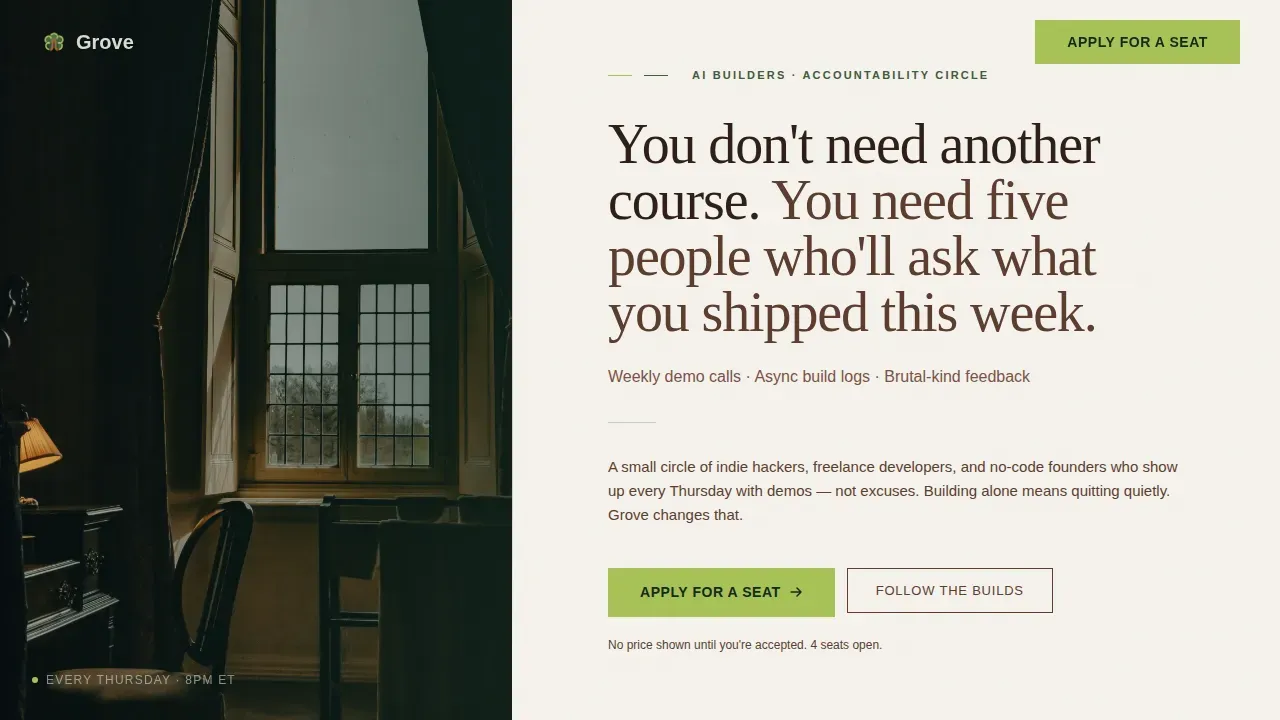 AI Builders Community Professional Website Template