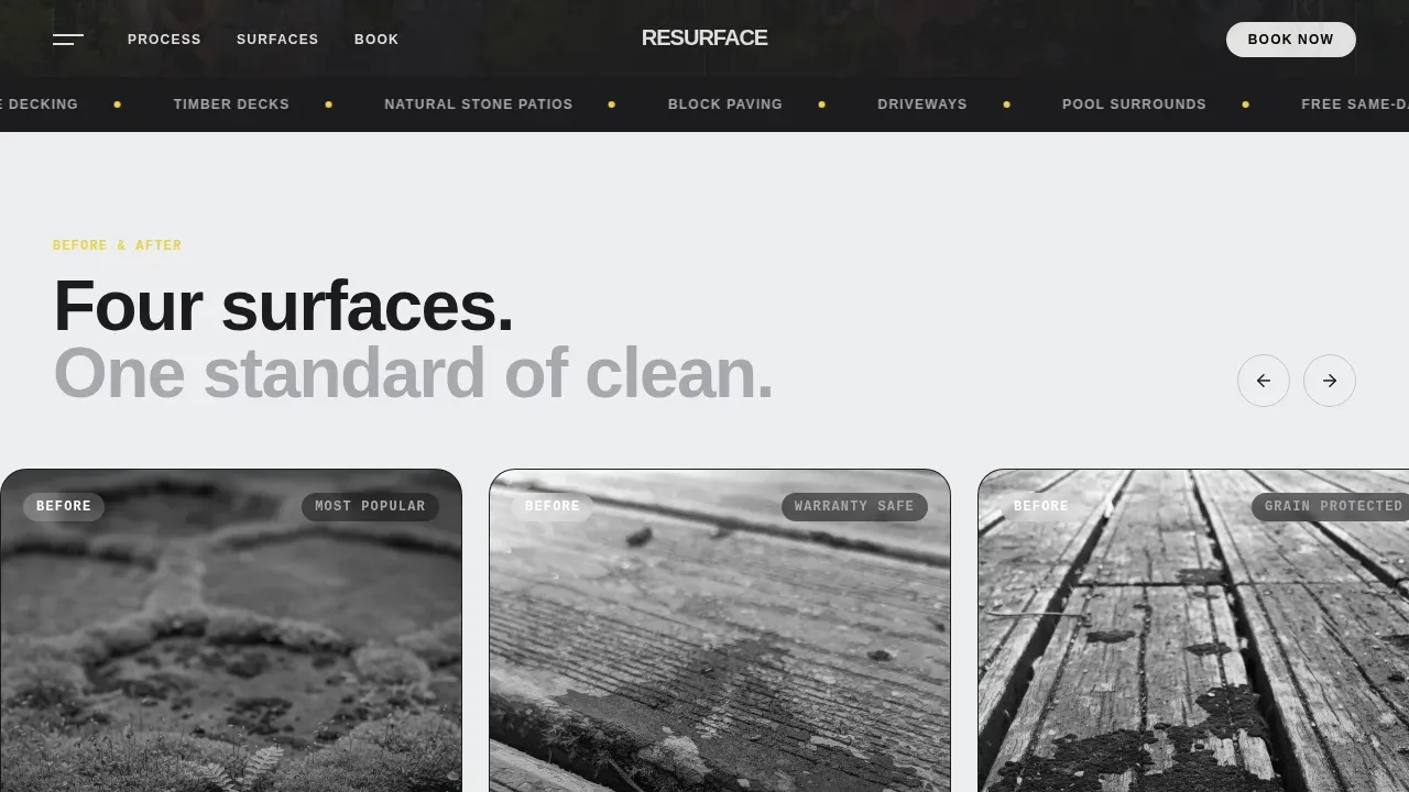 Patio & Deck Renovation Booking Website Template