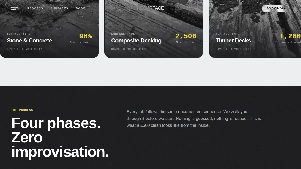Patio & Deck Renovation Booking Website Template