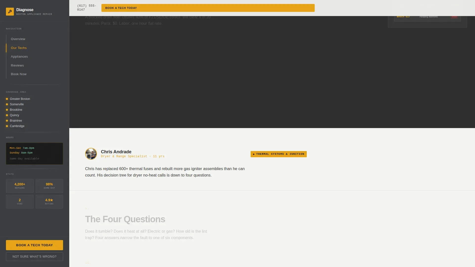Rapid Appliance Repair | Free Website Template | Rocket
