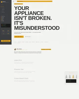 Rapid Appliance Repair | Free Website Template | Rocket