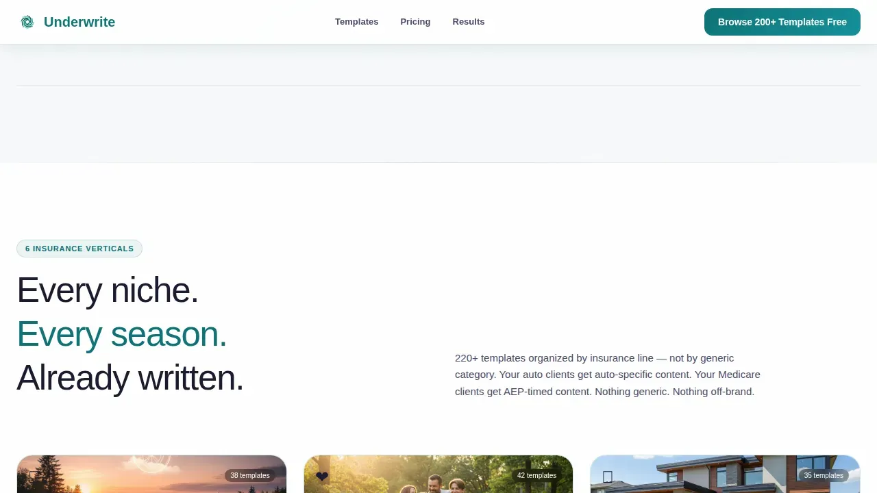 Insurance Digital Presence Reviews Website Template