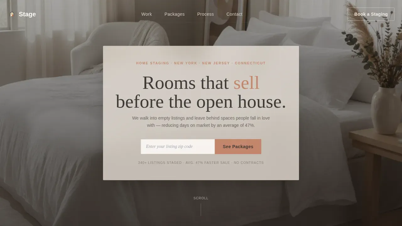 Home Staging & Decor Booking Website Template