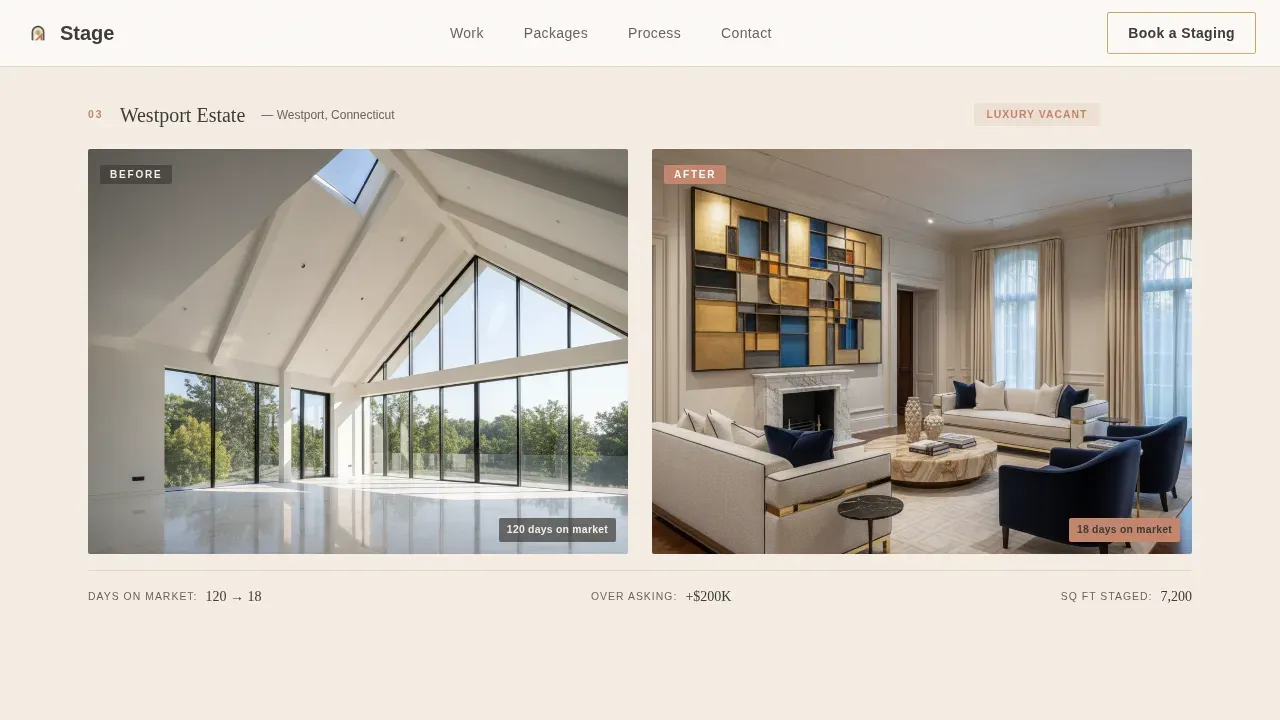 Home Staging & Decor Booking Website Template