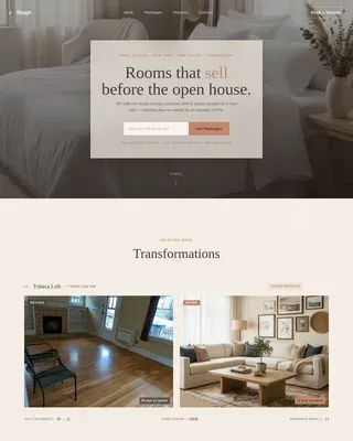 Home Staging & Decor Booking Website Template
