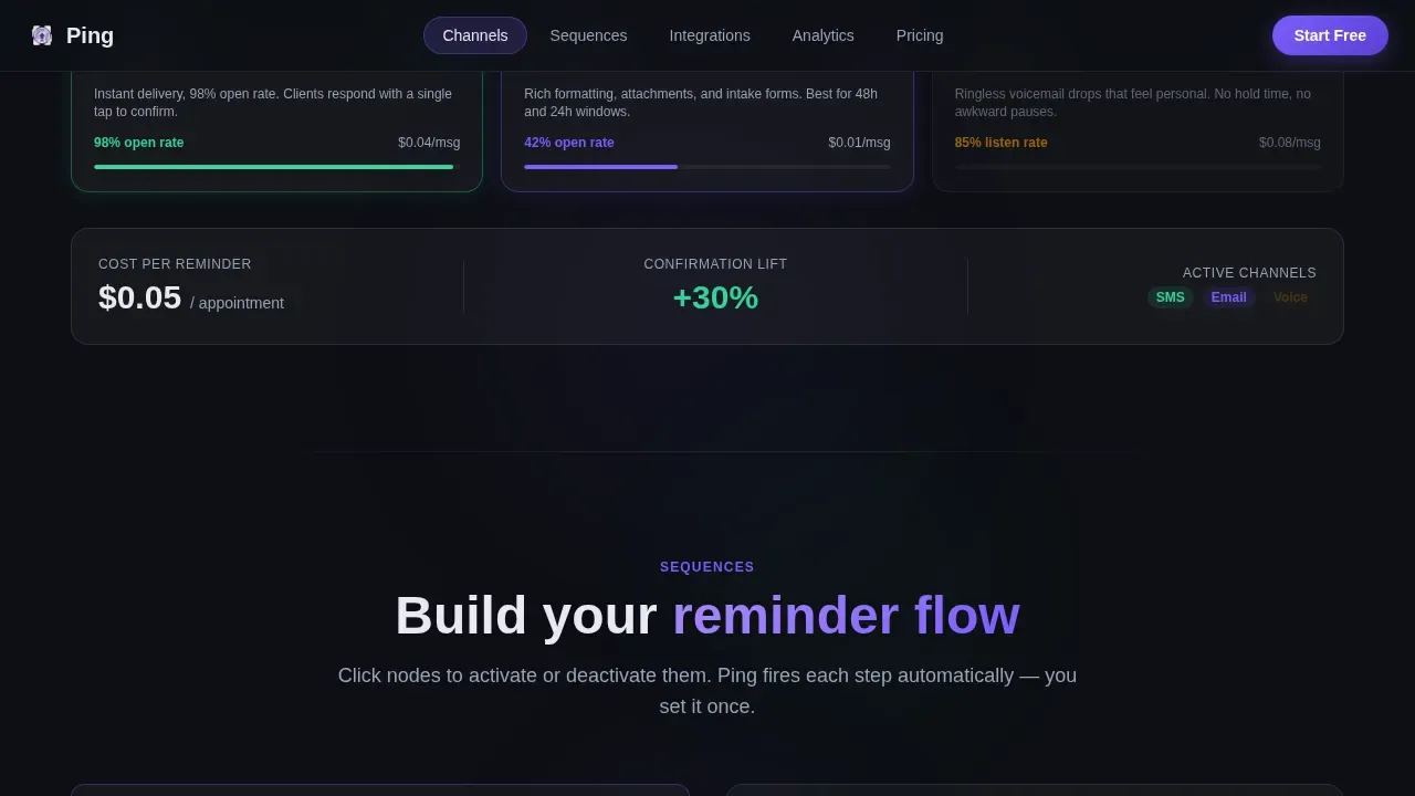 SaaS Email Marketing Booking Website Template