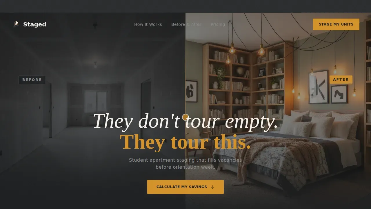 Student Housing Real Estate Pricing Website Template