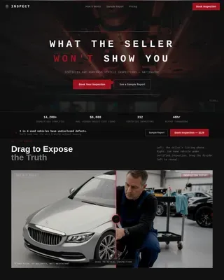 Vehicle Inspection & Testing Booking Website Template