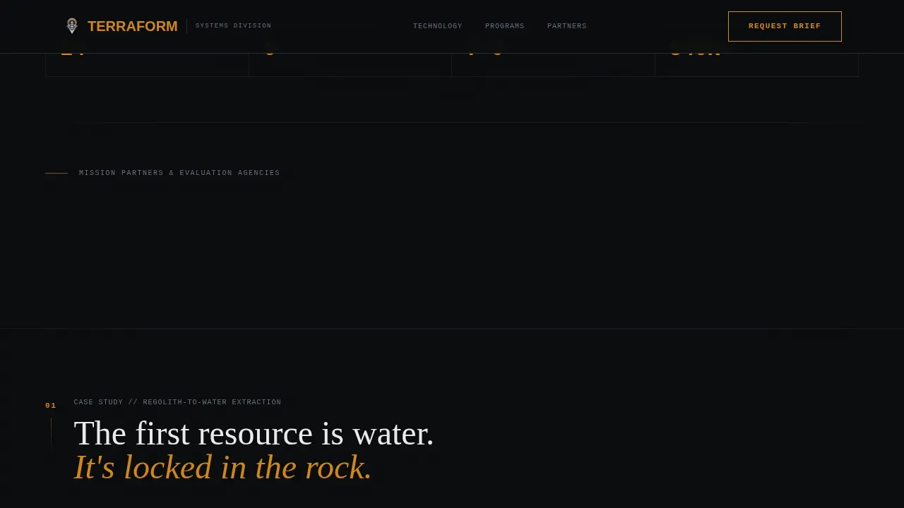 Space & Advanced Aerospace Portfolio Website Template