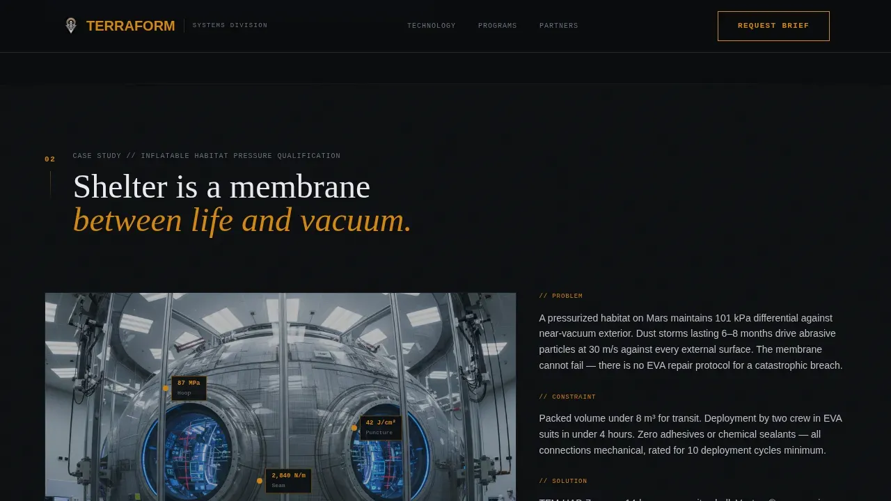 Space & Advanced Aerospace Portfolio Website Template