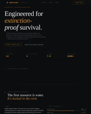 Space & Advanced Aerospace Portfolio Website Template