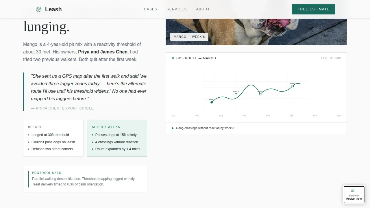 Dog Walker Marketing Booking Website Template