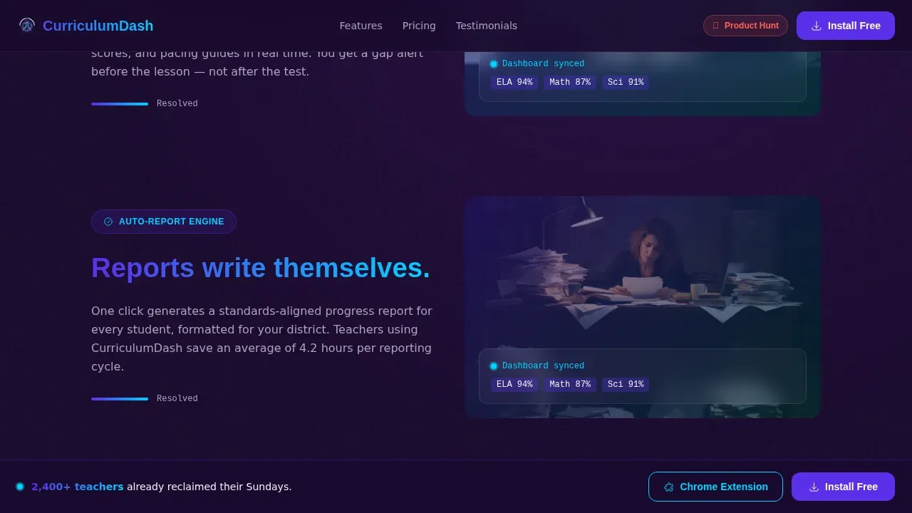 EdTech Startup Reviews Website Template