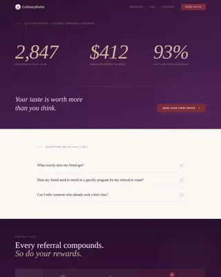 Cooking School Marketing Professional Website Template