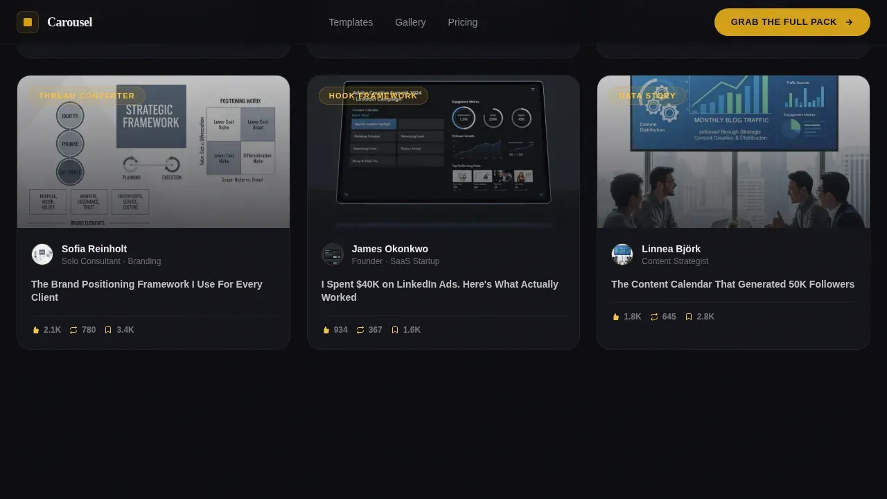 LinkedIn Content Professional Website Template