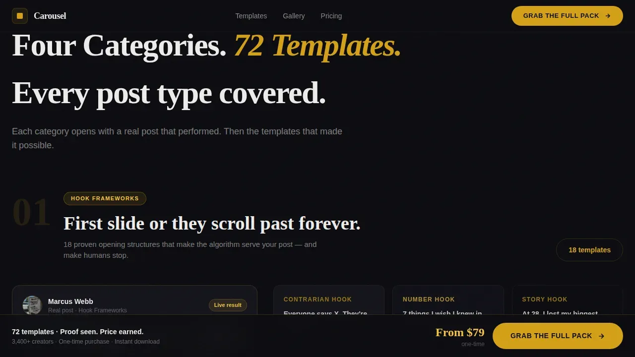 LinkedIn Content Professional Website Template