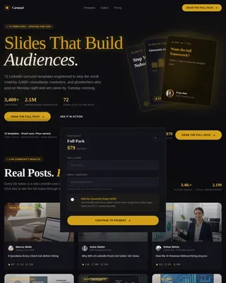 LinkedIn Content Professional Website Template
