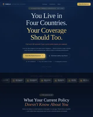 International Expat Insurance Booking Website Template