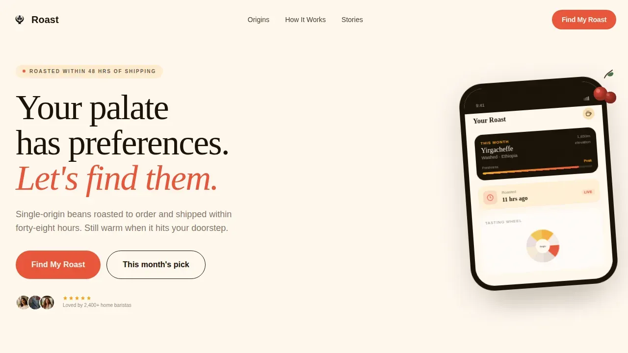 Subscription Box & D2C Pricing Website Template