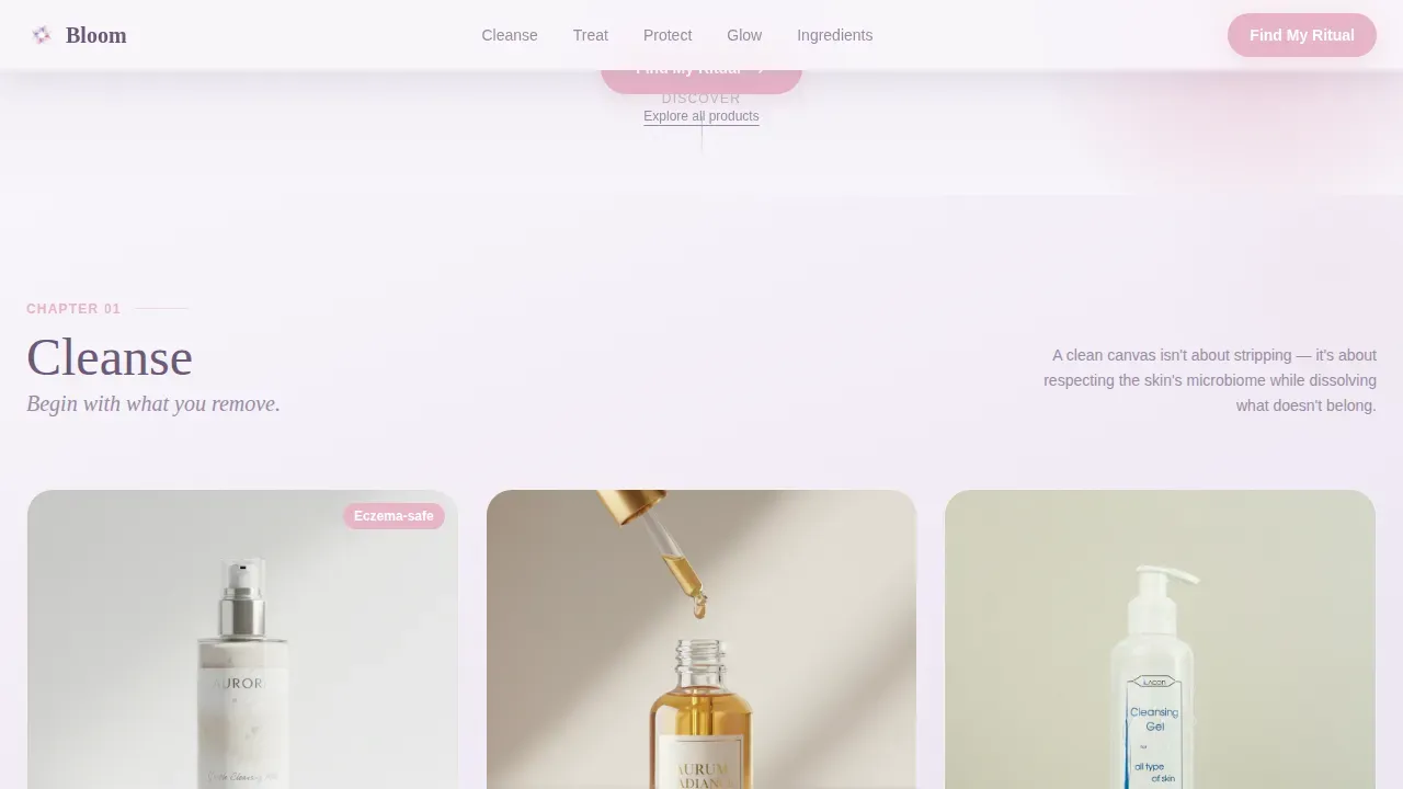 Beauty & Cosmetics Brand Blog Website Template