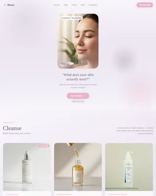 Beauty & Cosmetics Brand Blog Website Template