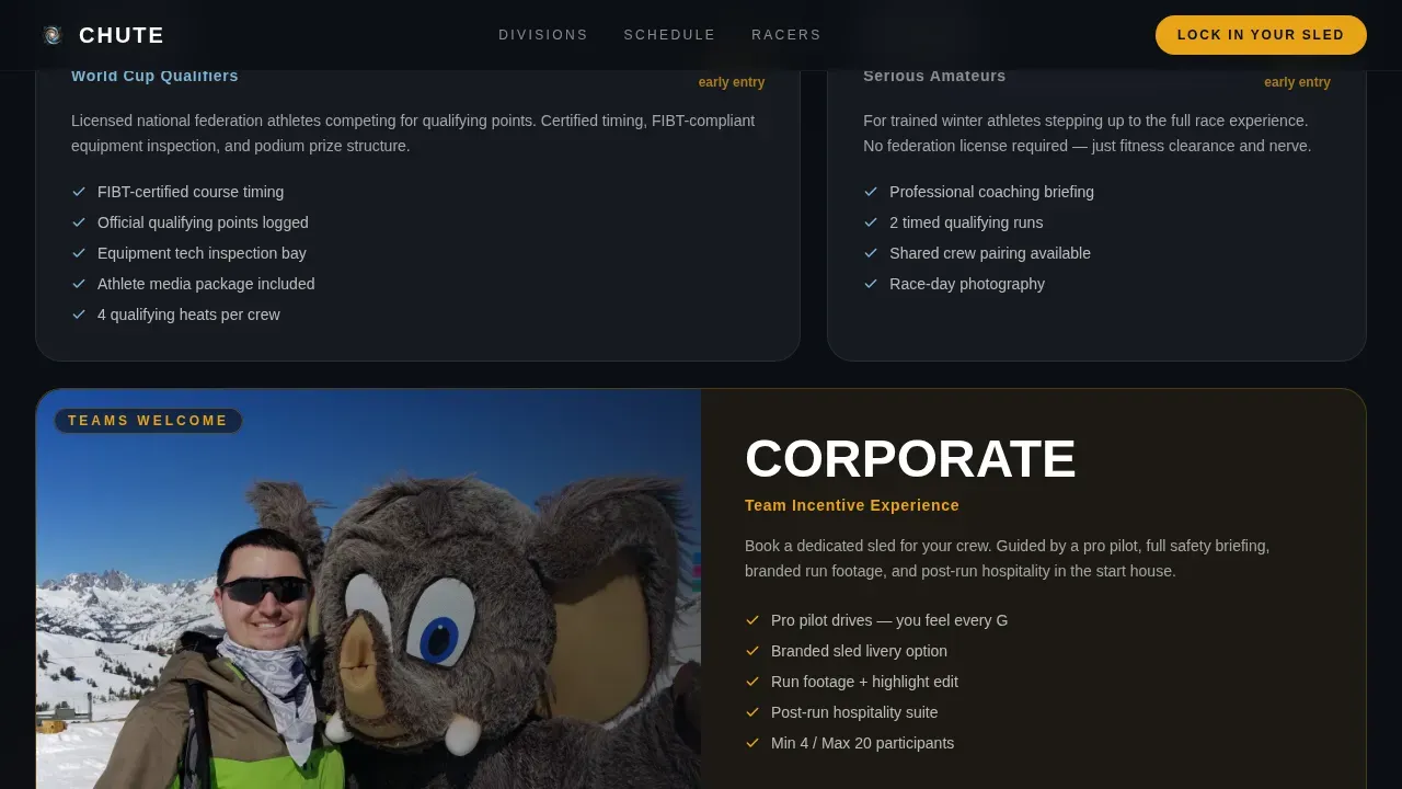 Bobsled Professional Website Template