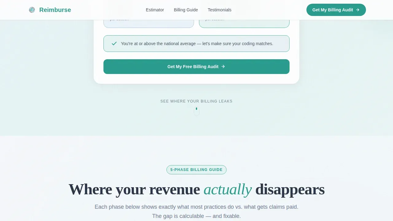 Psychiatrist Cost Calculator Website Template