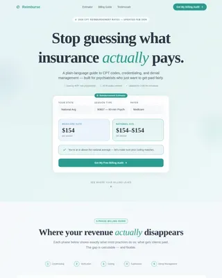 Psychiatrist Cost Calculator Website Template