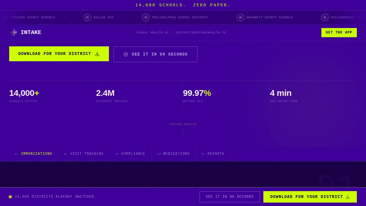 Education Software Booking Website Template