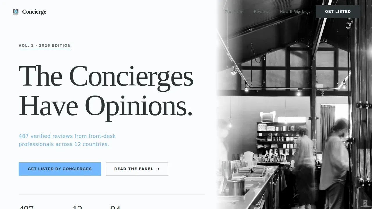 Hotel Concierge Reviews Website Template