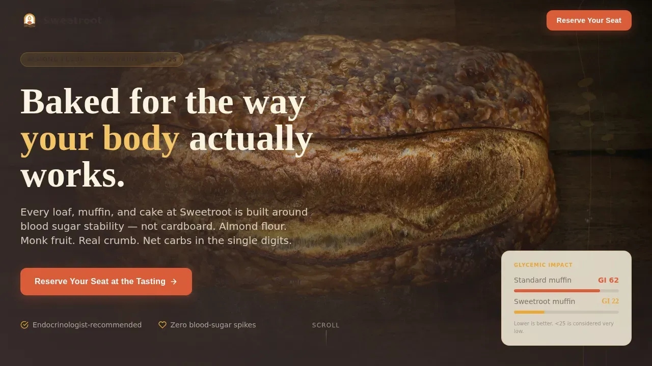 Diabetic-Friendly Bakery | Free Website Template | Rocket