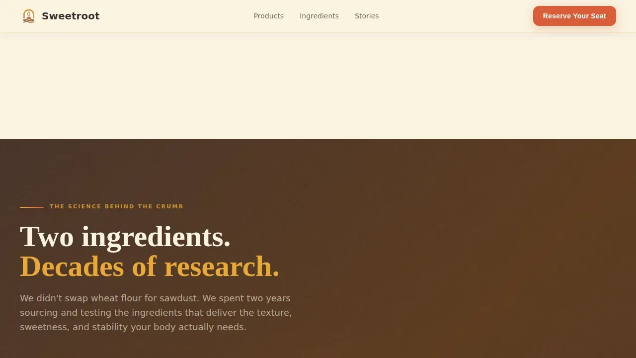 Diabetic-Friendly Bakery | Free Website Template | Rocket