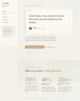 Parkinson's Disease Care Professional Website Template
